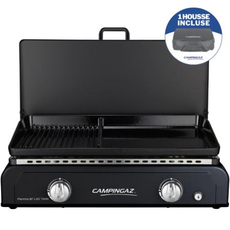 PLANCHA GAZ A POSER BLUE FLAME LXD TWIN + housse 