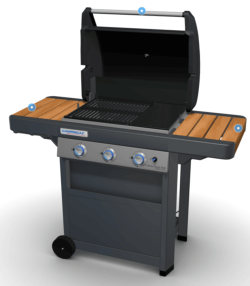 Barbecue gaz 3 feux campingaz - WLD 3 séries - 3D