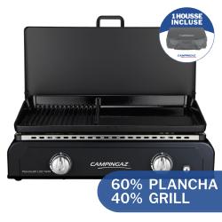 PLANCHA GAZ A POSER BLUE FLAME LXD TWIN + housse 