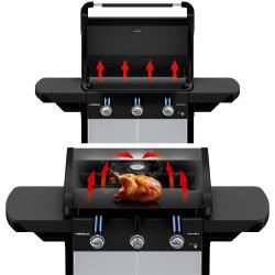 PLANCHA GAZ SUR CHARIOT EX 3 