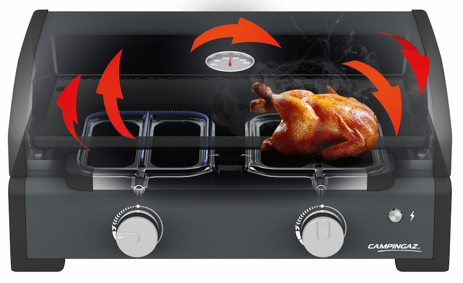 fonctionnement cuisson indirecte sur plancha gaz campingaz